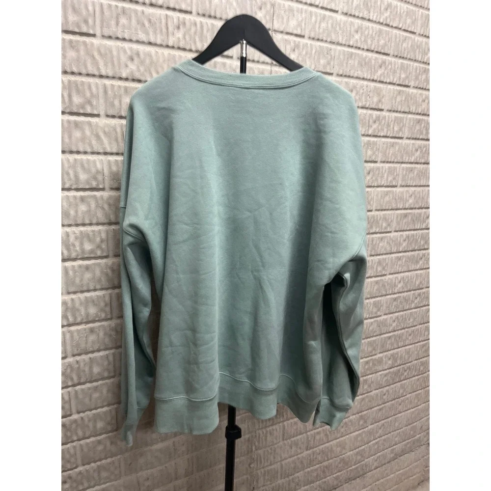 Wild Fable Winter Park Embossed Graphic Sweatshirt Sage Green Womens Large L - Picture 3 of 4